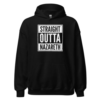 Straight Outta Nazareth Funny Christian Rap Parody Hoodie - Inken Image