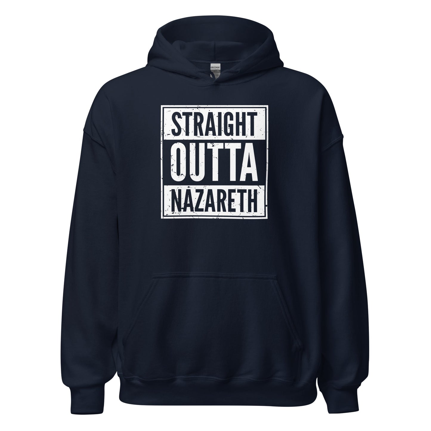 Straight Outta Nazareth Funny Christian Rap Parody Hoodie - Inken Image