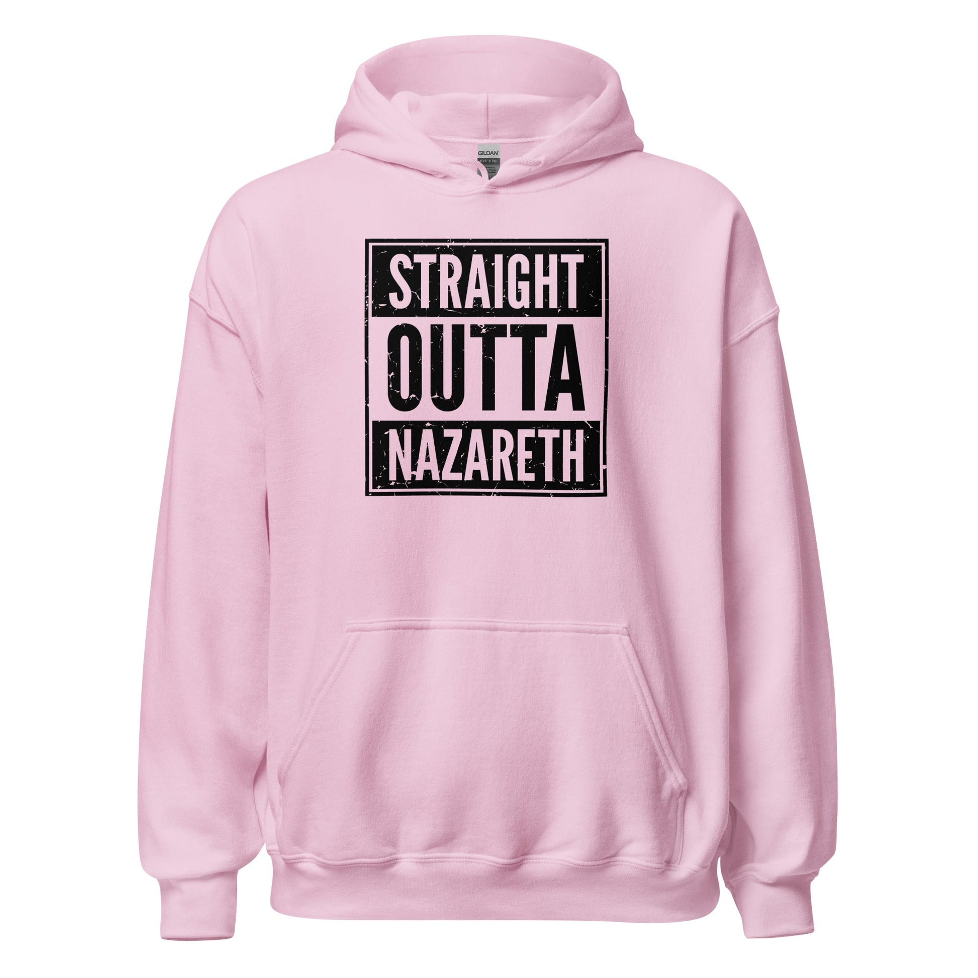 Straight Outta Nazareth Funny Christian Rap Parody Hoodie - Inken Image