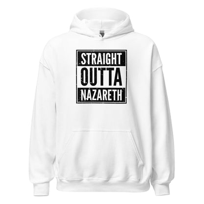 Straight Outta Nazareth Funny Christian Rap Parody Hoodie - Inken Image