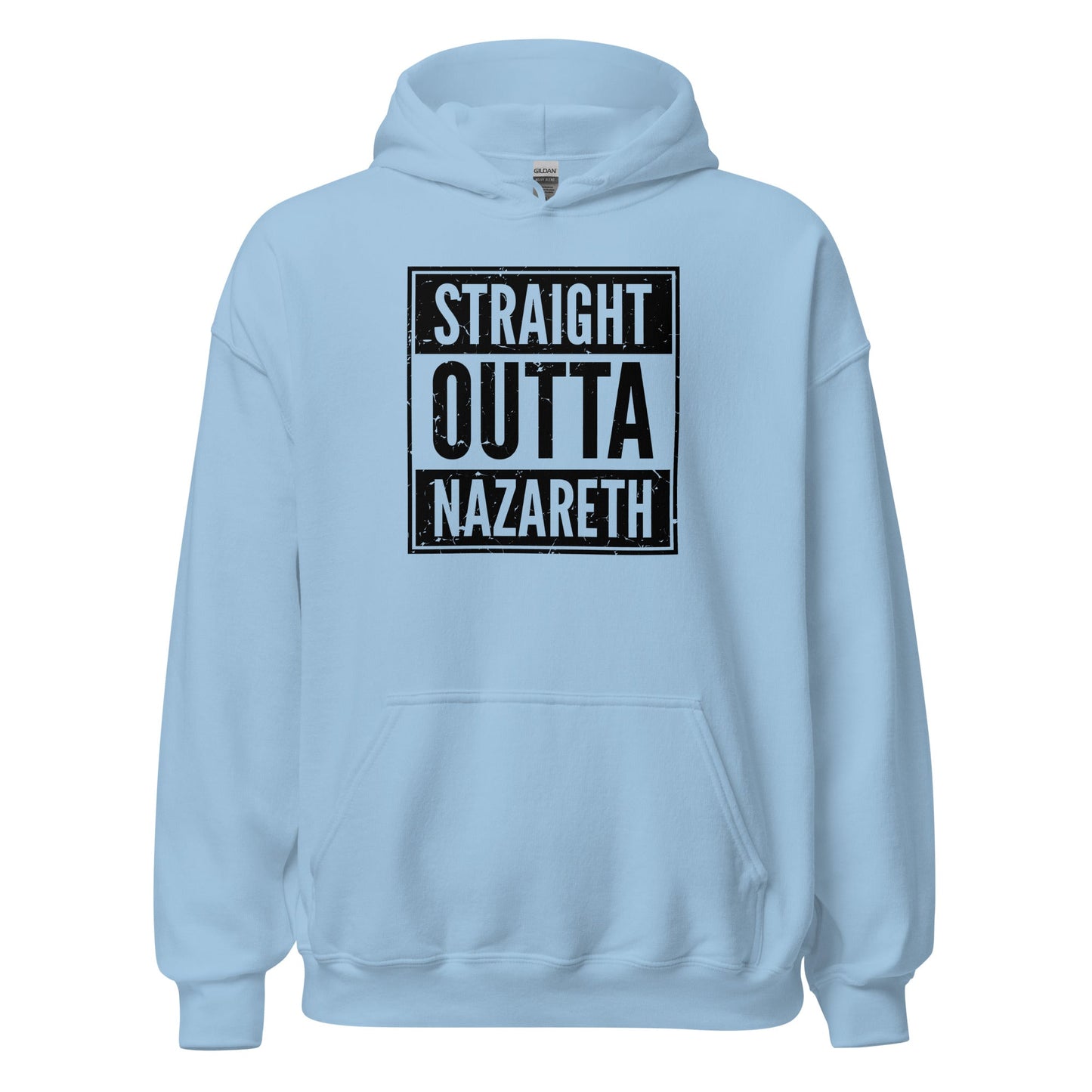 Straight Outta Nazareth Funny Christian Rap Parody Hoodie - Inken Image