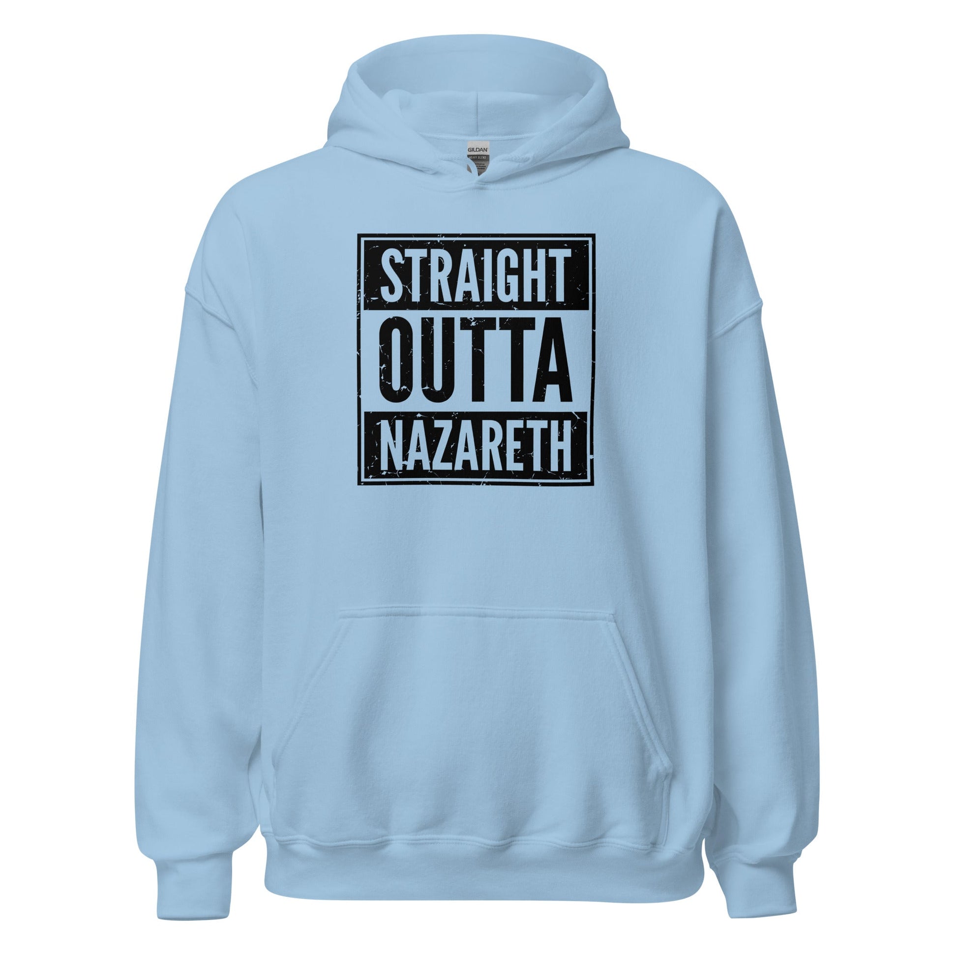 Straight Outta Nazareth Funny Christian Rap Parody Hoodie - Inken Image
