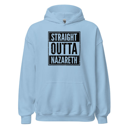 Straight Outta Nazareth Funny Christian Rap Parody Hoodie - Inken Image