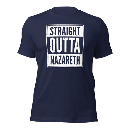 Straight Outta Nazareth Funny Christian Rap Parody T-Shirt - Inken Image