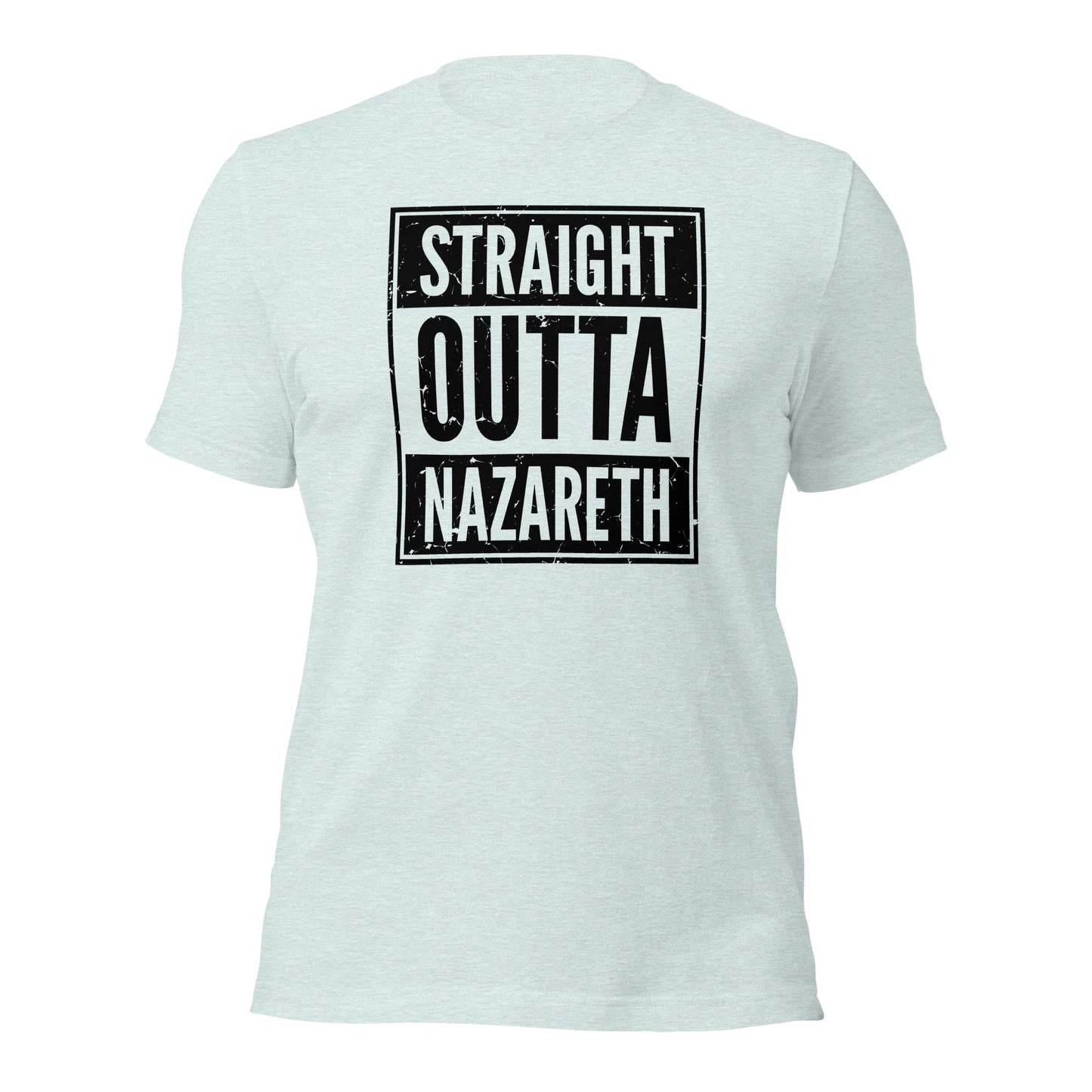 Straight Outta Nazareth Funny Christian Rap Parody T-Shirt - Inken Image