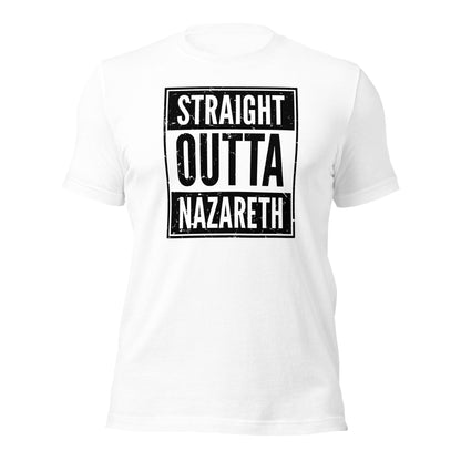 Straight Outta Nazareth Funny Christian Rap Parody T-Shirt - Inken Image