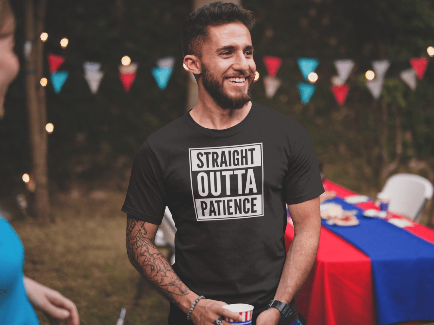 Straight Outta Patience Parody Rap T-Shirt - Inken Image