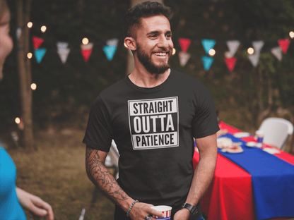 Straight Outta Patience Parody Rap T-Shirt - Inken Image