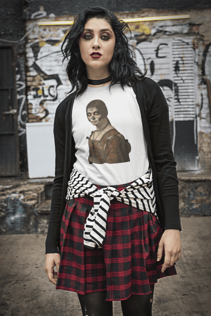 Sugar Skull La Belle Ferroniere Shirt Dia De Los Muertos Renaissance Parody Tee - Inken Image