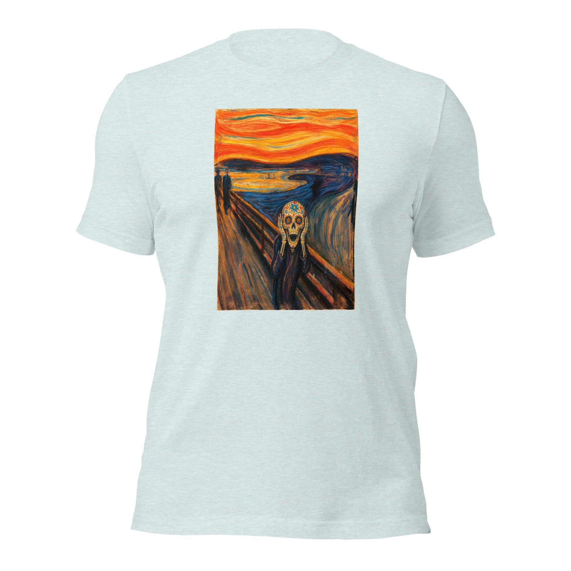 Sugar Skull The Scream Shirt Dia De Los Muertos Expressionist Parody Tee - Inken Image