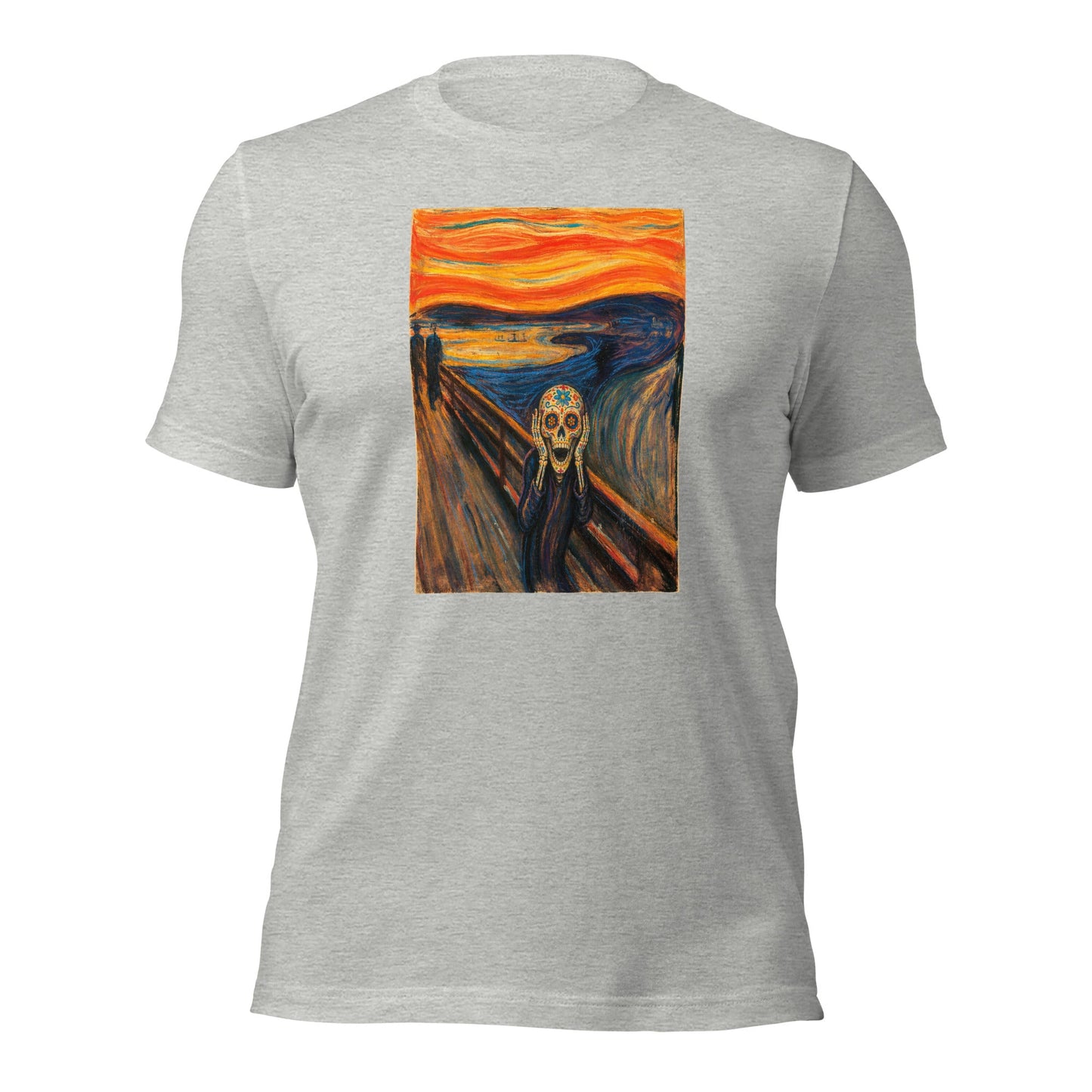 Sugar Skull The Scream Shirt Dia De Los Muertos Expressionist Parody Tee - Inken Image
