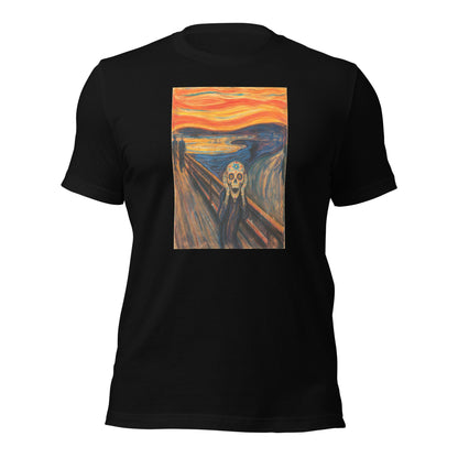 Sugar Skull The Scream Shirt Dia De Los Muertos Expressionist Parody Tee - Inken Image