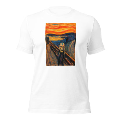 Sugar Skull The Scream Shirt Dia De Los Muertos Expressionist Parody Tee - Inken Image