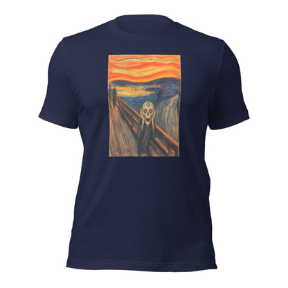 Sugar Skull The Scream Shirt Dia De Los Muertos Expressionist Parody Tee - Inken Image