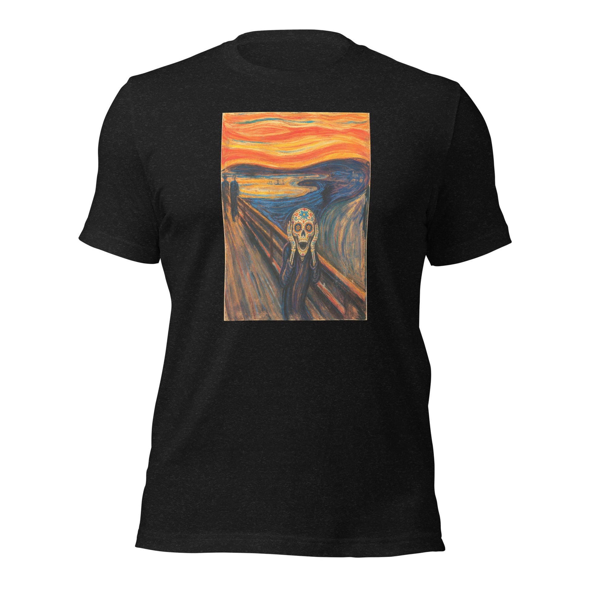 Sugar Skull The Scream Shirt Dia De Los Muertos Expressionist Parody Tee - Inken Image