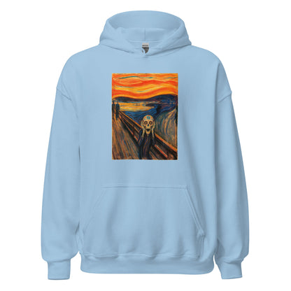 Sugar Skull The Scream Sweatshirt Dia De Los Muertos Expressionist Parody Hoodie - Inken Image