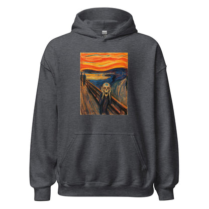 Sugar Skull The Scream Sweatshirt Dia De Los Muertos Expressionist Parody Hoodie - Inken Image