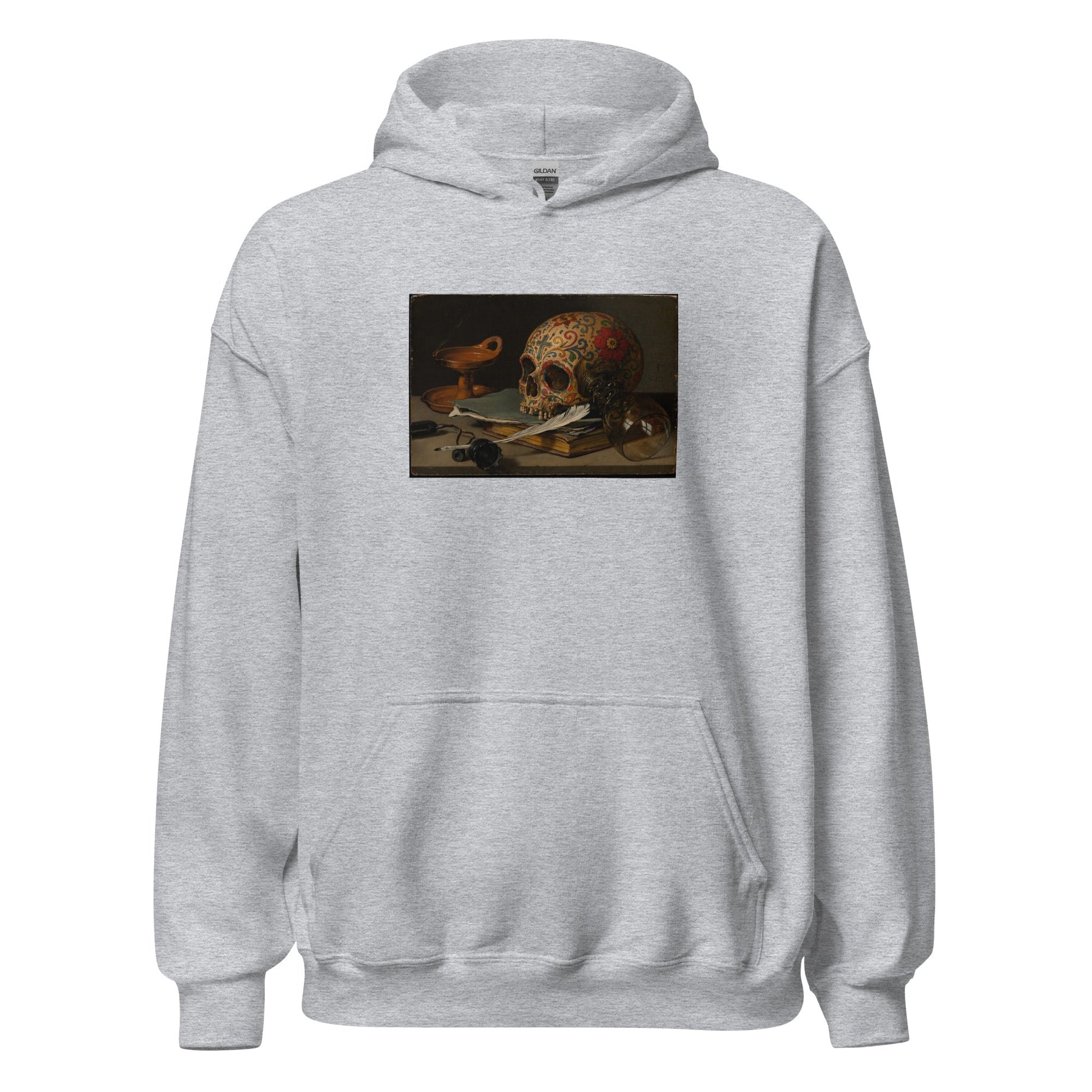 Sugar Skull Vanitas Still Life Hoodie Pieter Claesz Dia De Los Muertos Sweatshirt - Inken Image