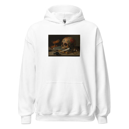 Sugar Skull Vanitas Still Life Hoodie Pieter Claesz Dia De Los Muertos Sweatshirt - Inken Image