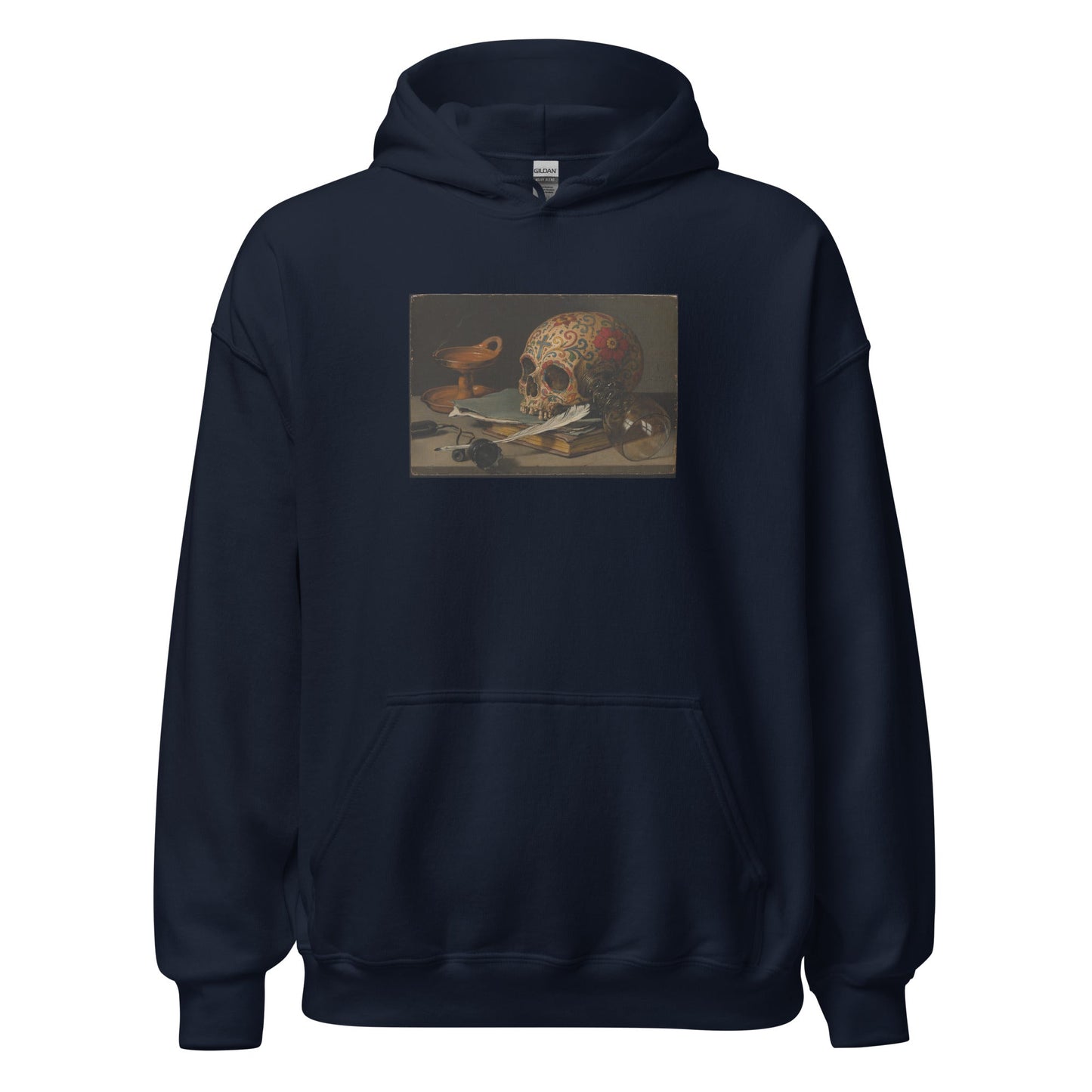 Sugar Skull Vanitas Still Life Hoodie Pieter Claesz Dia De Los Muertos Sweatshirt - Inken Image