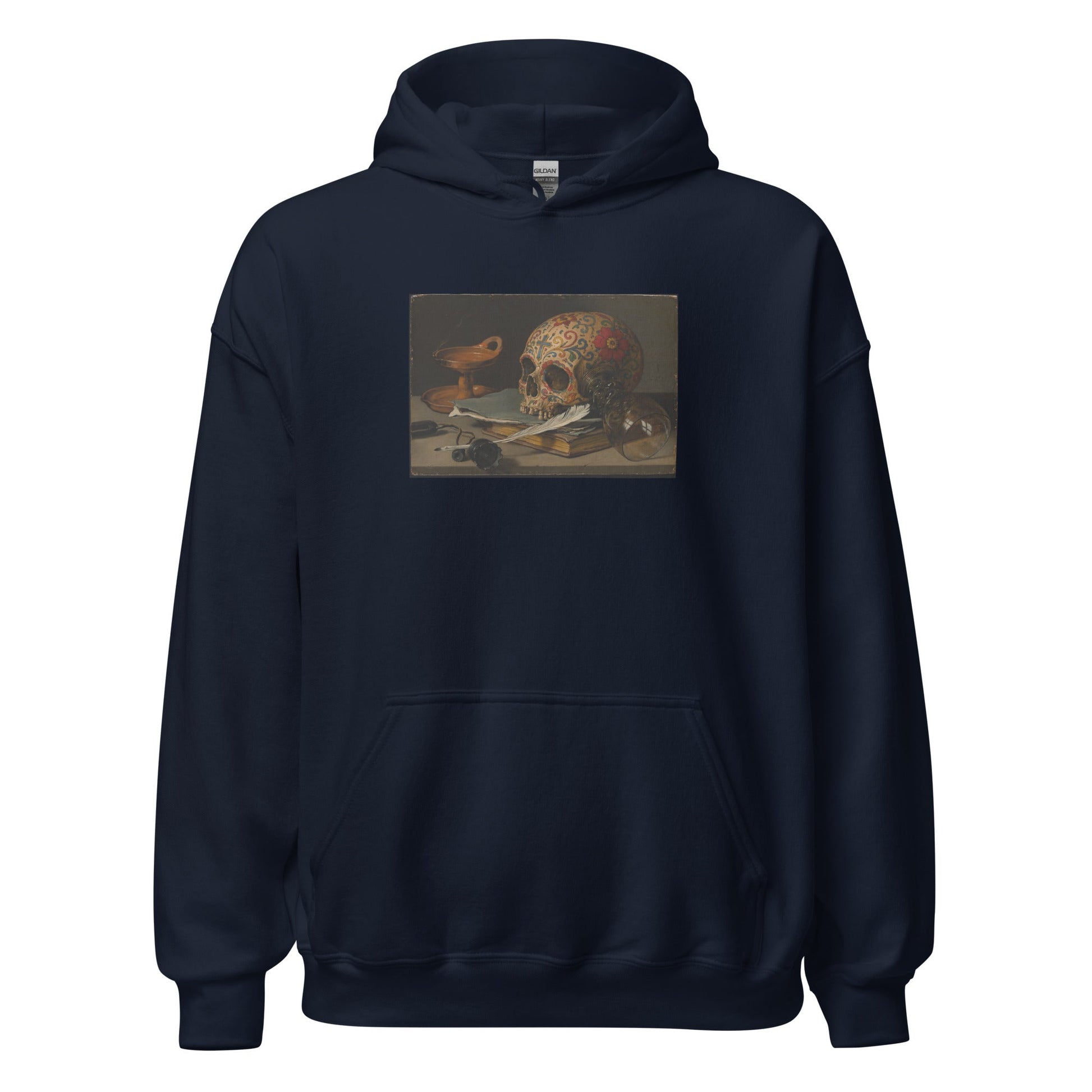 Sugar Skull Vanitas Still Life Hoodie Pieter Claesz Dia De Los Muertos Sweatshirt - Inken Image