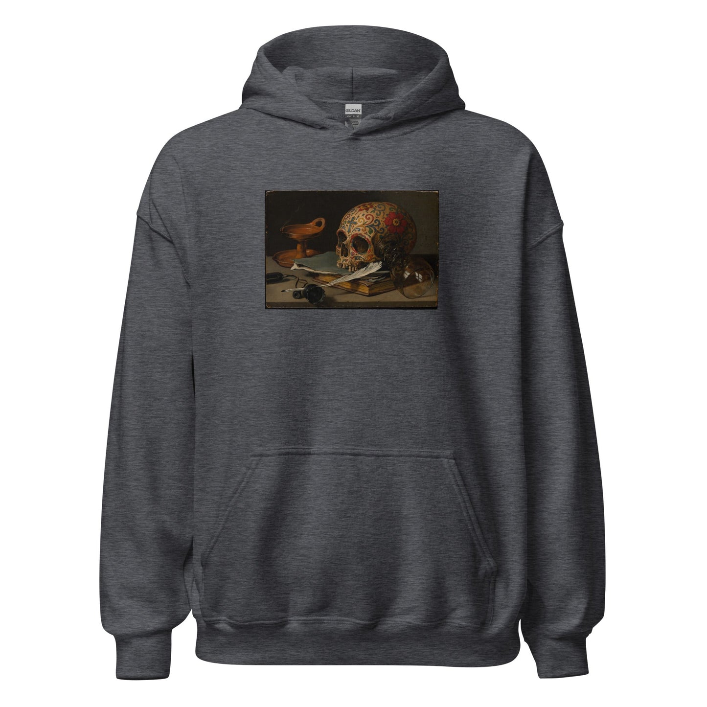 Sugar Skull Vanitas Still Life Hoodie Pieter Claesz Dia De Los Muertos Sweatshirt - Inken Image