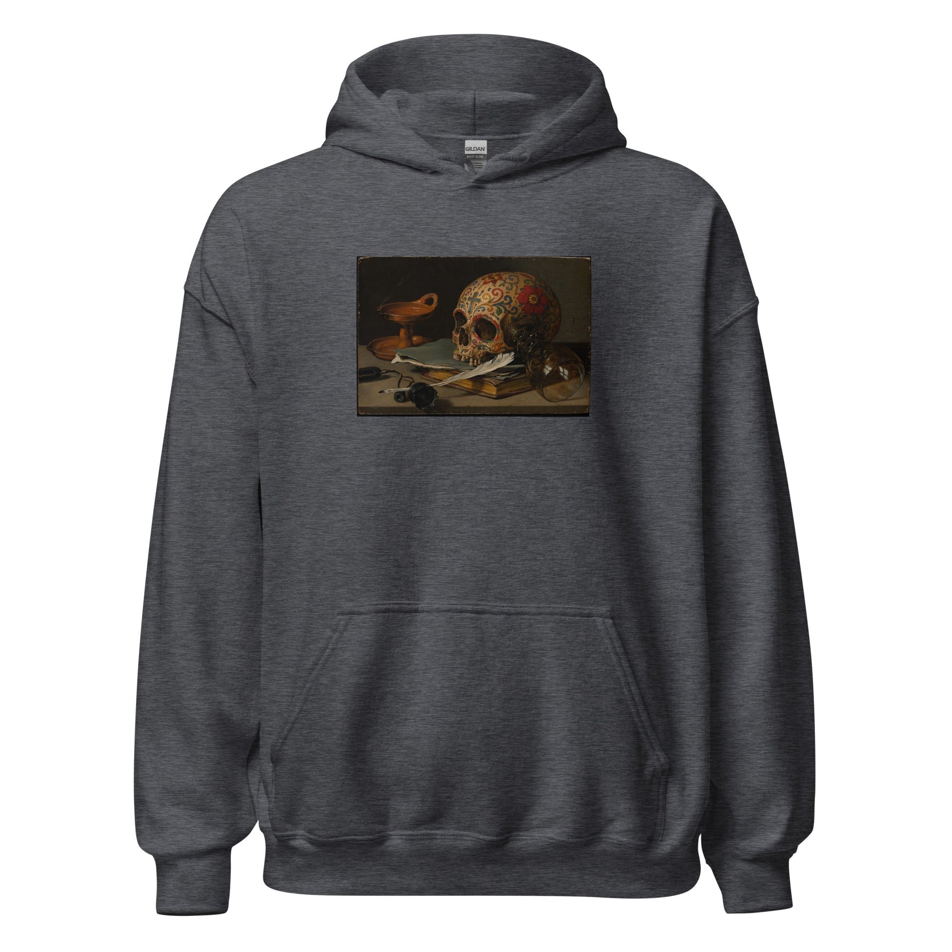 Sugar Skull Vanitas Still Life Hoodie Pieter Claesz Dia De Los Muertos Sweatshirt - Inken Image