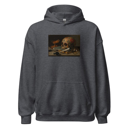 Sugar Skull Vanitas Still Life Hoodie Pieter Claesz Dia De Los Muertos Sweatshirt - Inken Image
