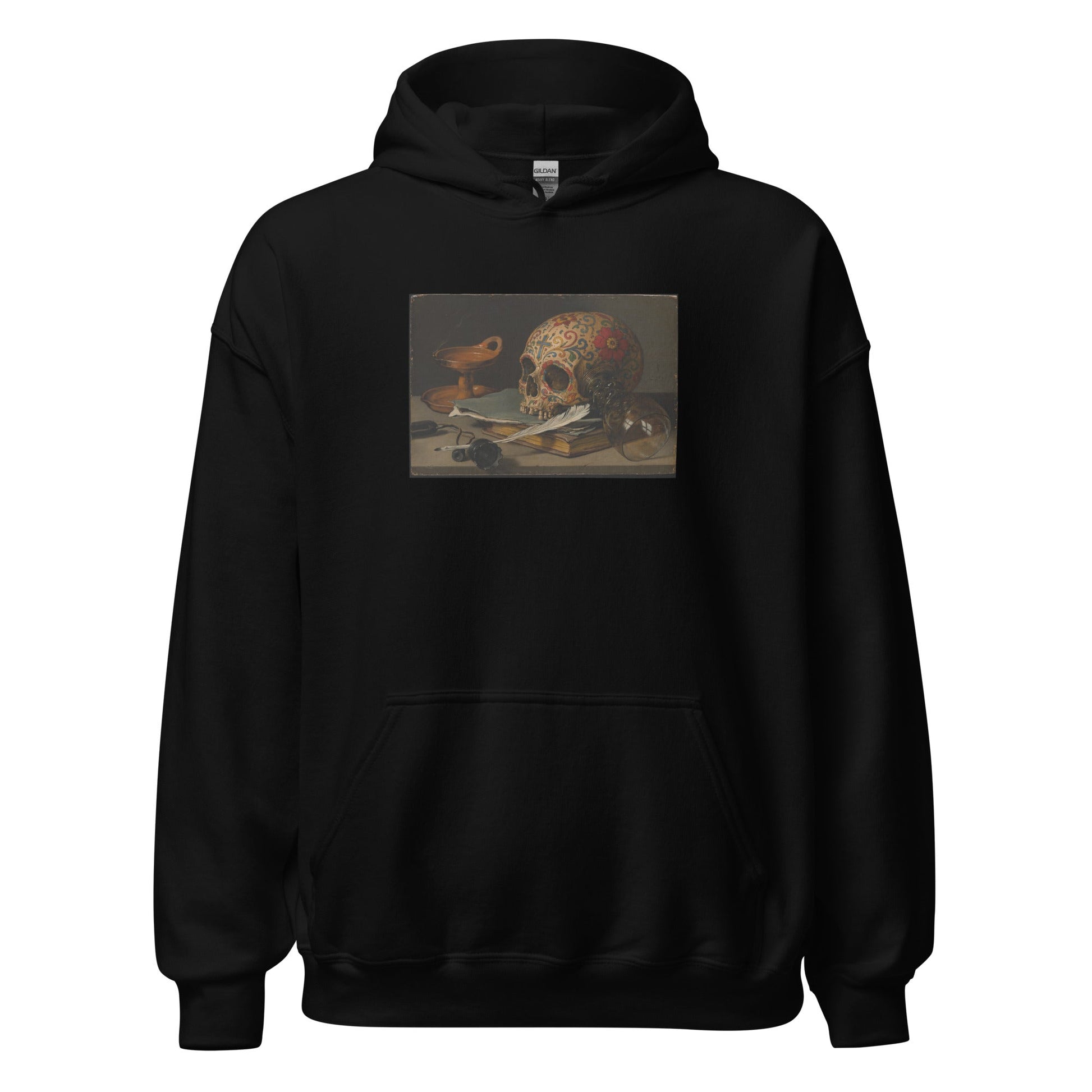 Sugar Skull Vanitas Still Life Hoodie Pieter Claesz Dia De Los Muertos Sweatshirt - Inken Image