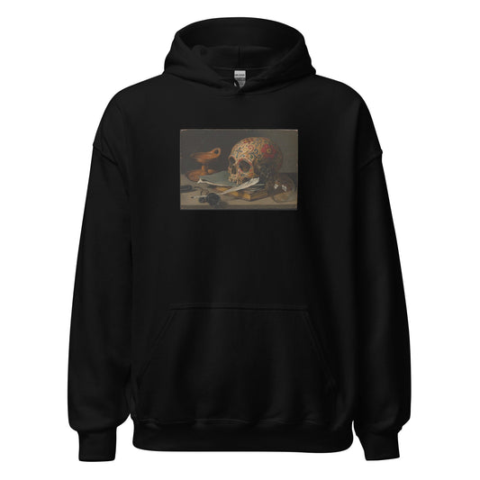 Sugar Skull Vanitas Still Life Hoodie Pieter Claesz Dia De Los Muertos Sweatshirt - Inken Image