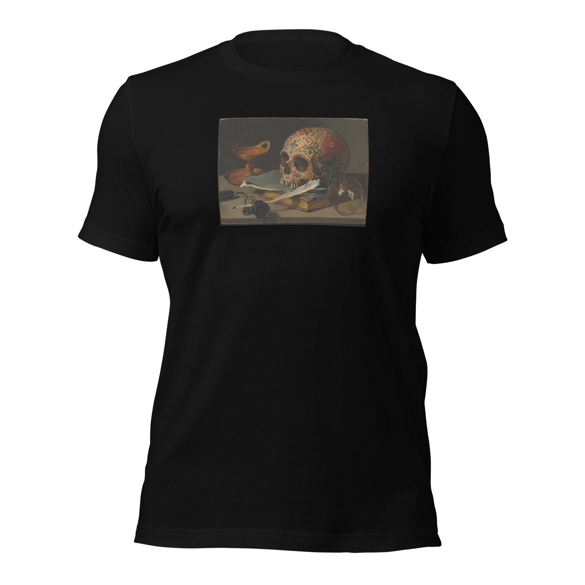 Sugar Skull Vanitas Still Life Shirt Pieter Claesz Dia De Los Muertos Tee - Inken Image