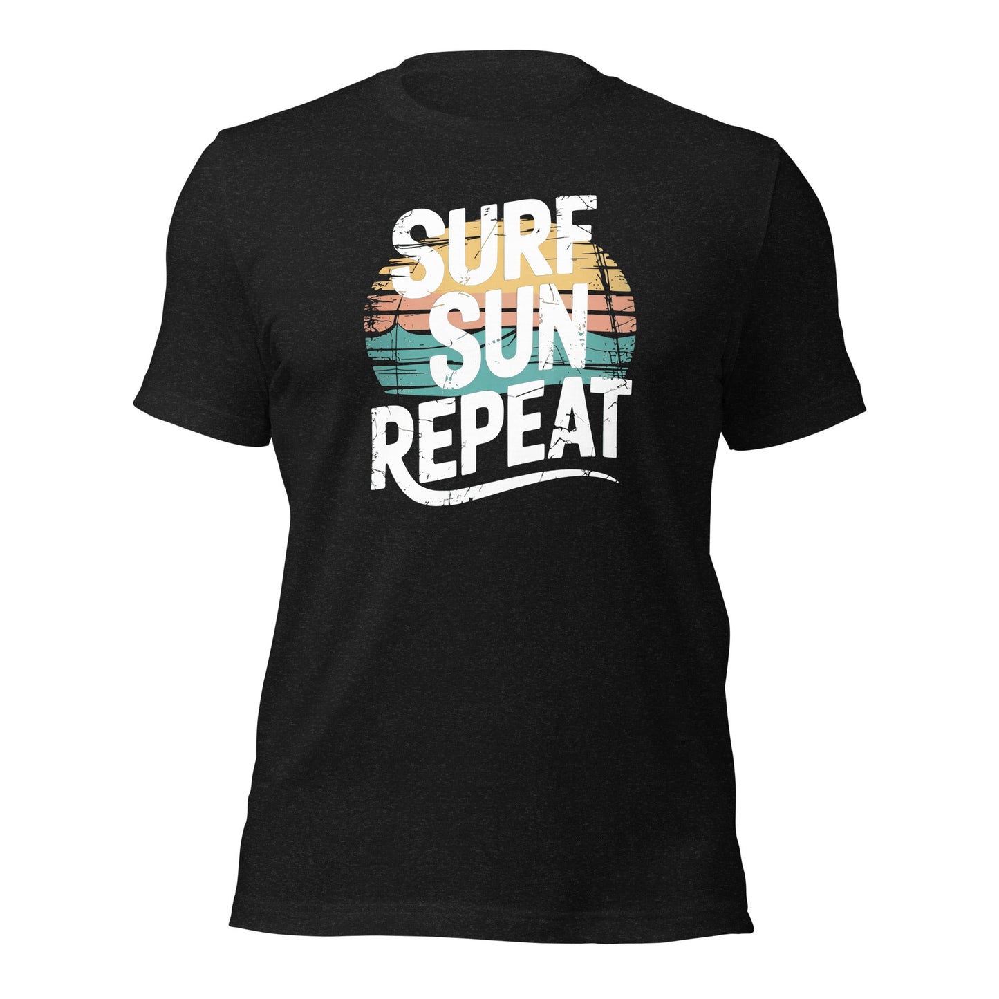 Surf Sun Repeat Retro Beach Graphic T-Shirt - Inken Image