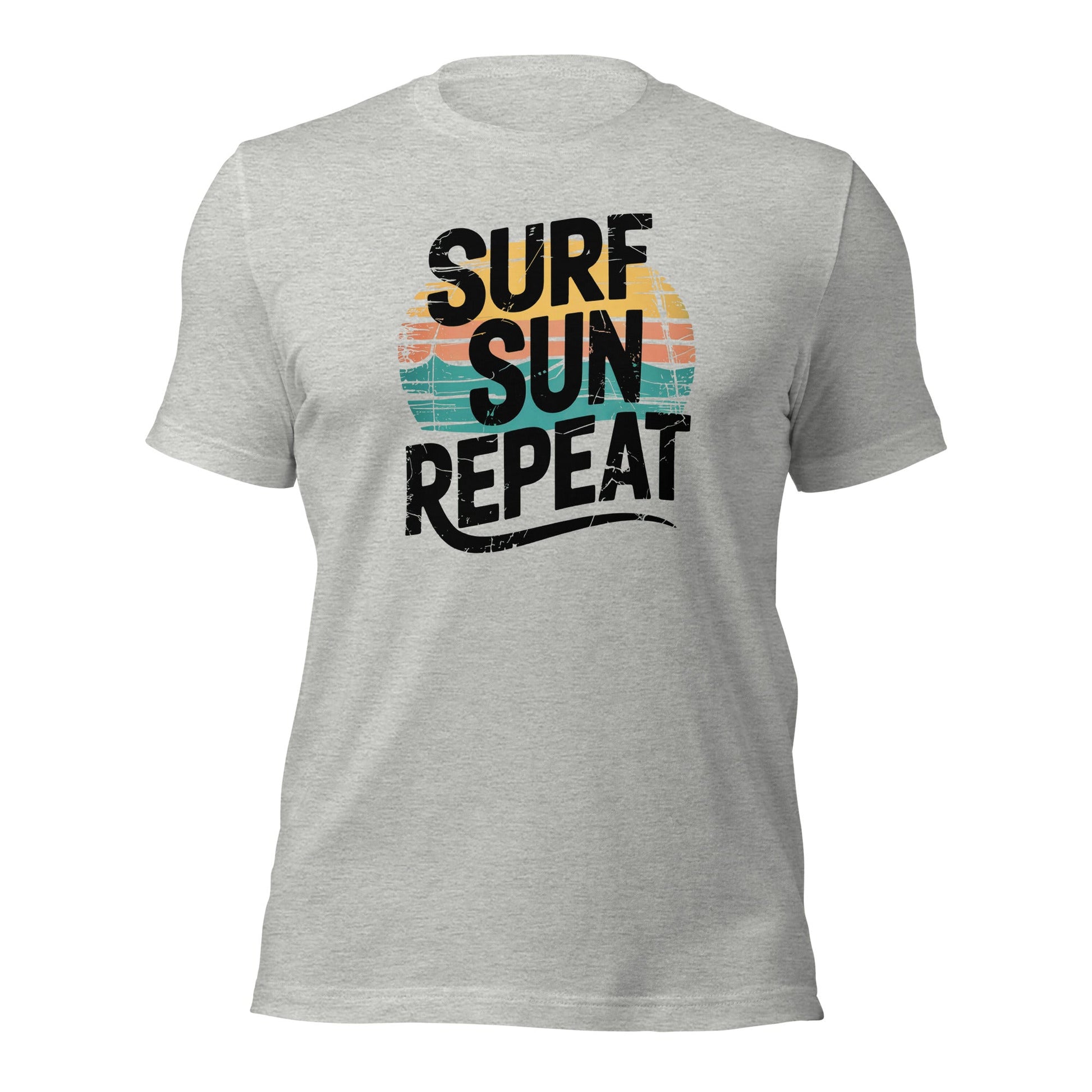 Surf Sun Repeat Retro Beach Graphic T-Shirt - Inken Image