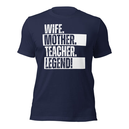 Teacher Mom Shirt Funny Educator Wife Tee - Inken Image