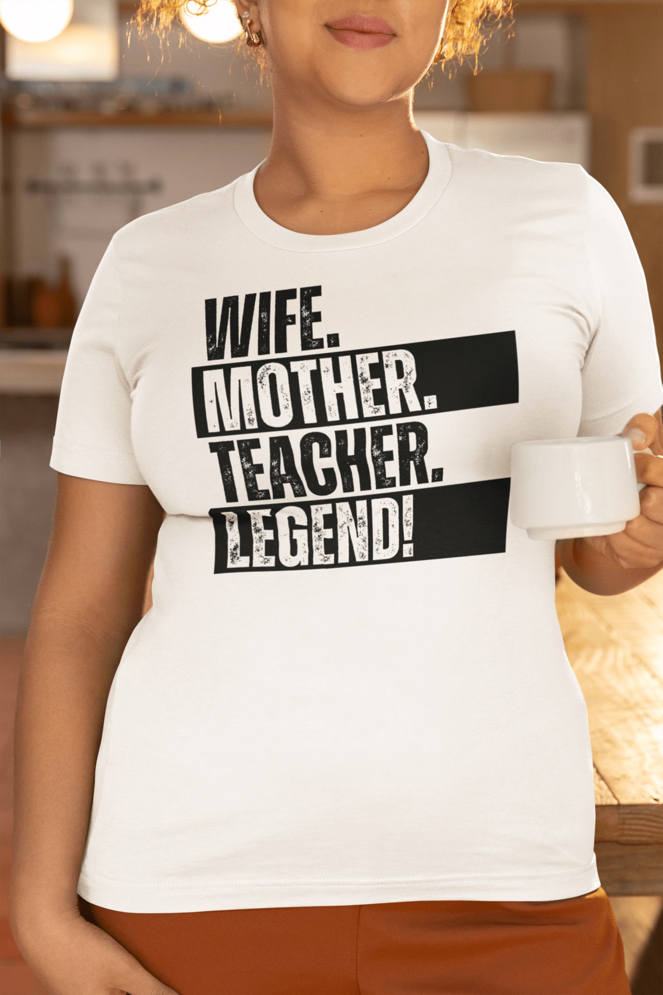 Teacher Mom Shirt Funny Educator Wife Tee - Inken Image