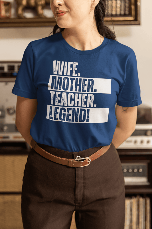 Teacher Mom Shirt Funny Educator Wife Tee - Inken Image