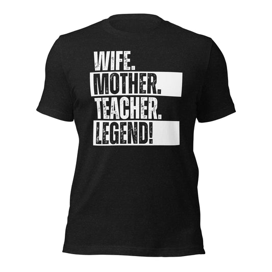 Teacher Mom Shirt Funny Educator Wife Tee - Inken Image