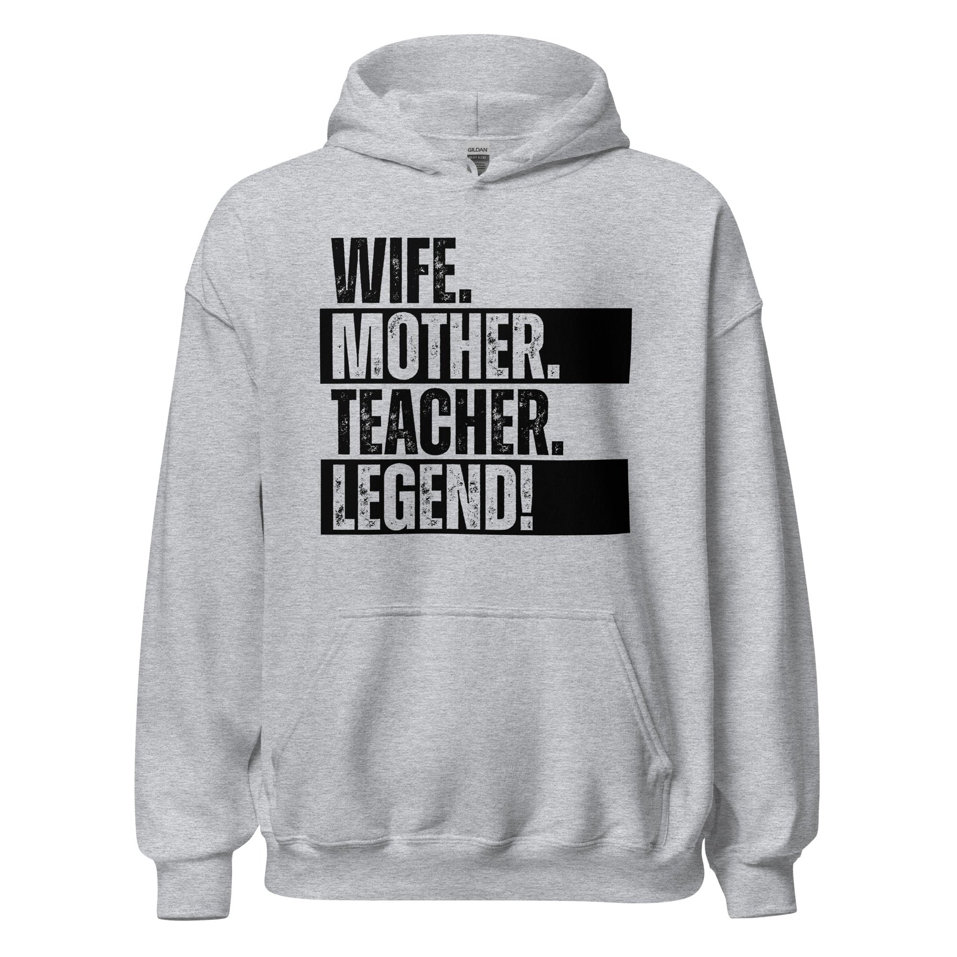 Teacher Mom Sweatshirt Funny Educator Wife Hoodie - Inken Image