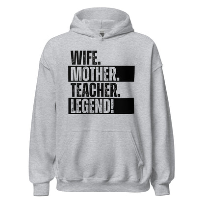 Teacher Mom Sweatshirt Funny Educator Wife Hoodie - Inken Image