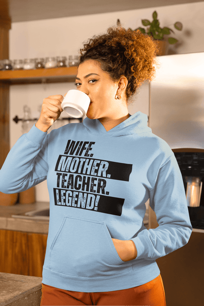 Teacher Mom Sweatshirt Funny Educator Wife Hoodie - Inken Image