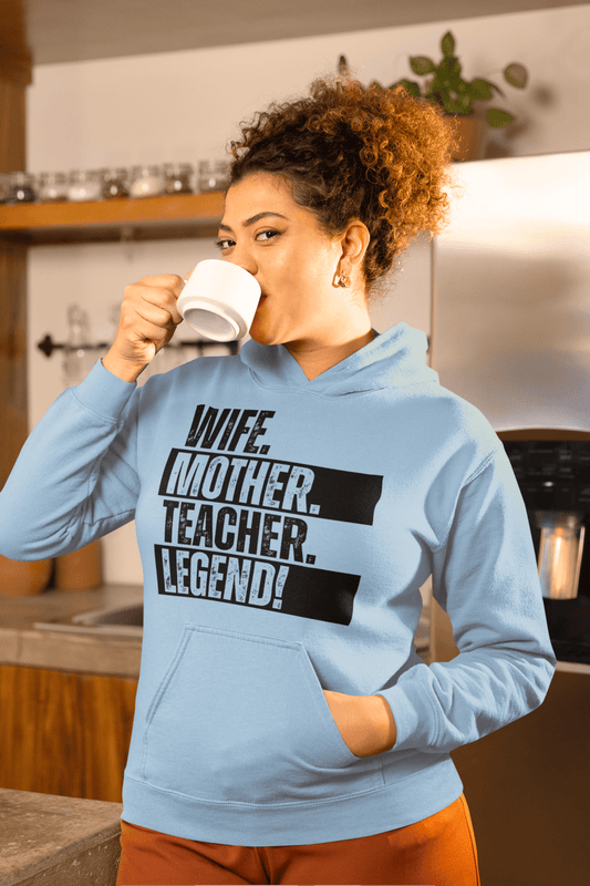 Teacher Mom Sweatshirt Funny Educator Wife Hoodie - Inken Image