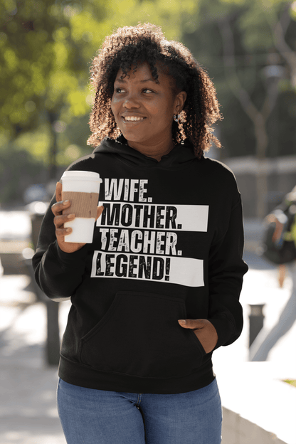 Teacher Mom Sweatshirt Funny Educator Wife Hoodie - Inken Image