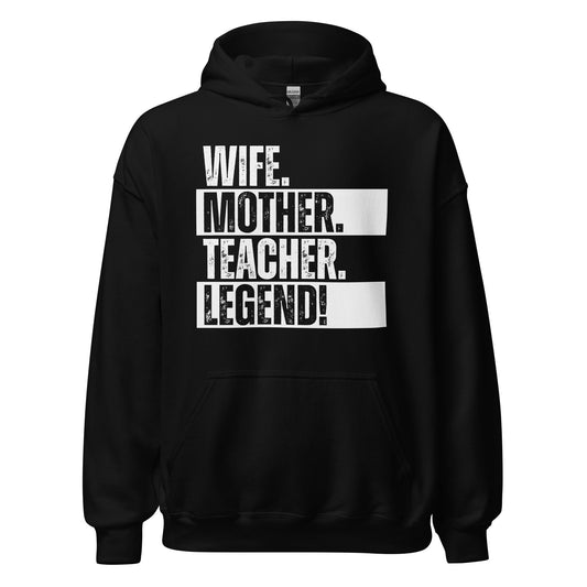 Teacher Mom Sweatshirt Funny Educator Wife Hoodie - Inken Image