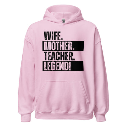 Teacher Mom Sweatshirt Funny Educator Wife Hoodie - Inken Image