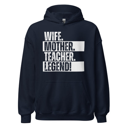 Teacher Mom Sweatshirt Funny Educator Wife Hoodie - Inken Image