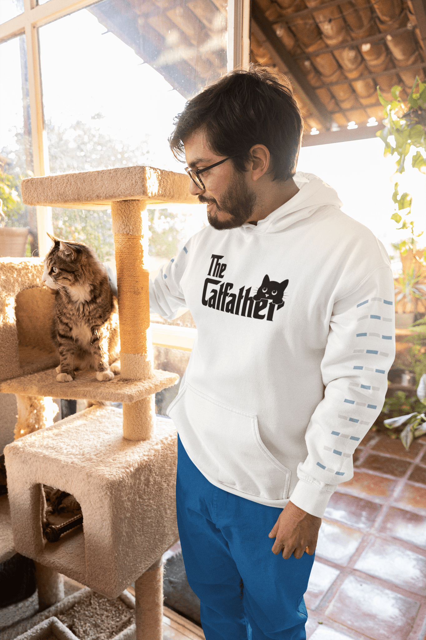 The Catfather Parody Cat Dad Hoodie - Inken Image