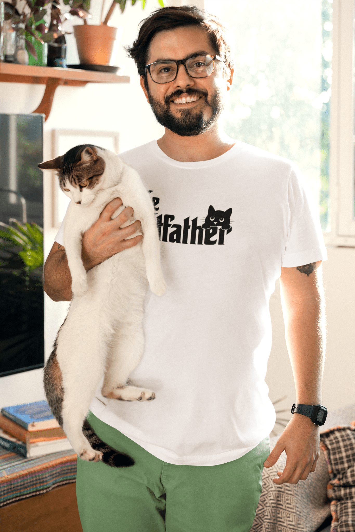 The Catfather Parody Cat Dad T-Shirt - Inken Image