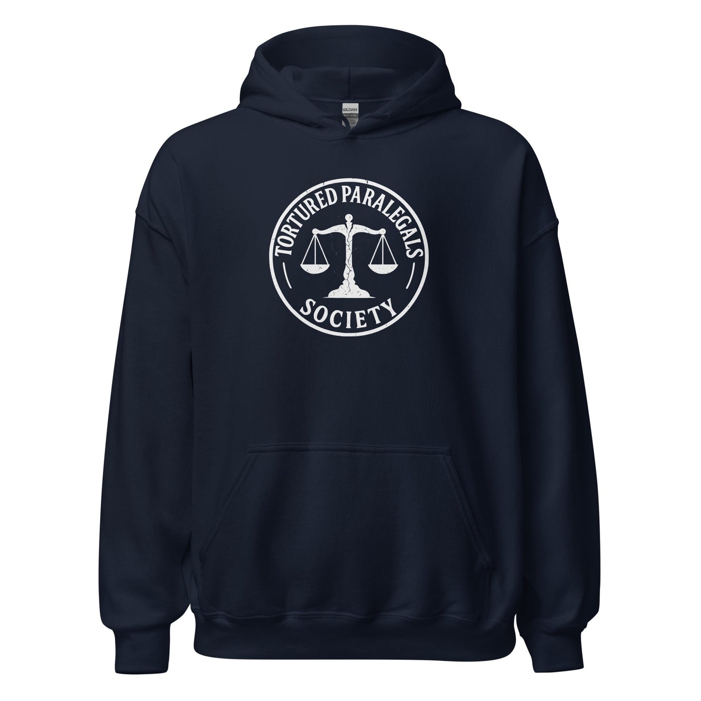 Tortured Paralegals Society Hoodie Legal Humor Graphic Sweatshirt - Inken Image