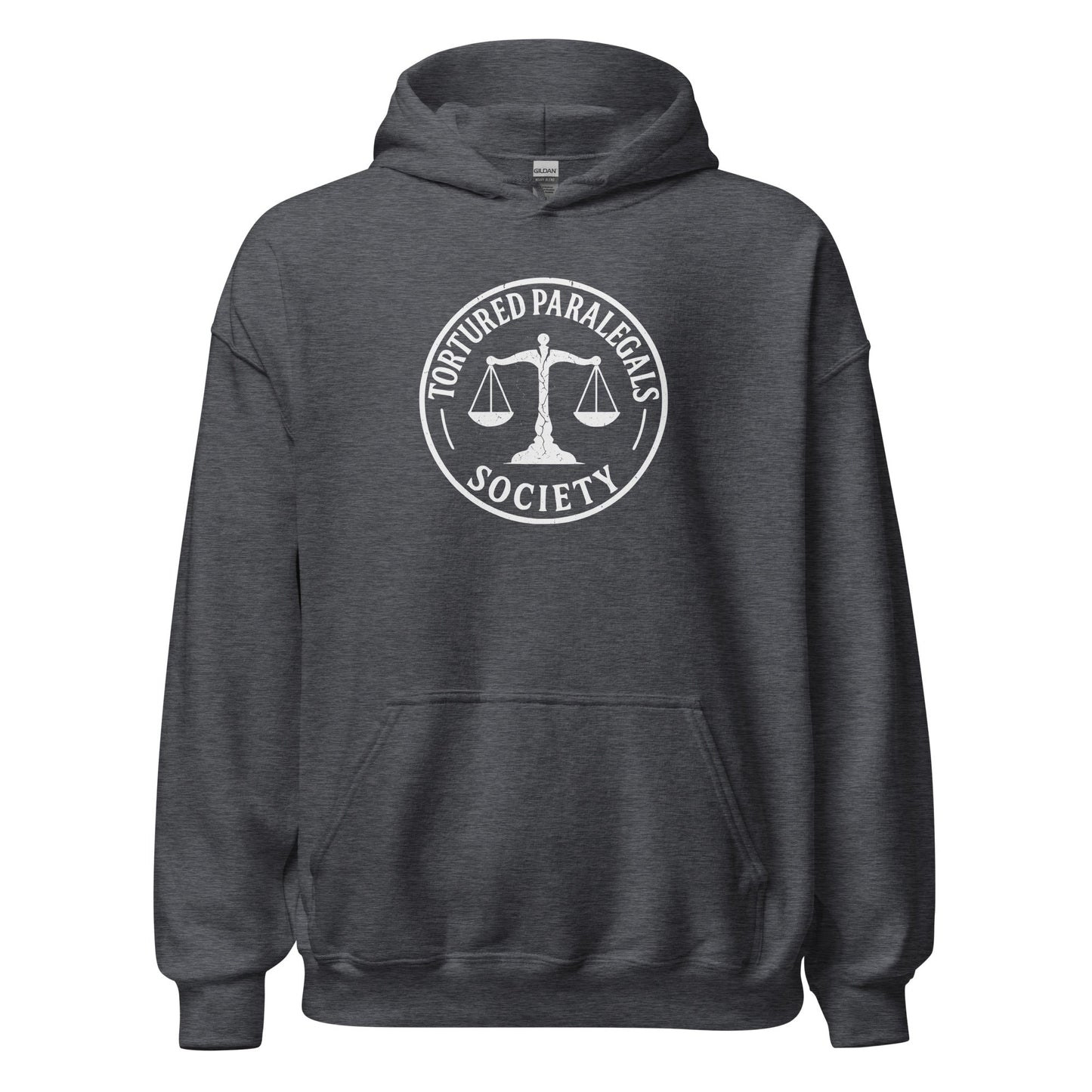 Tortured Paralegals Society Hoodie Legal Humor Graphic Sweatshirt - Inken Image