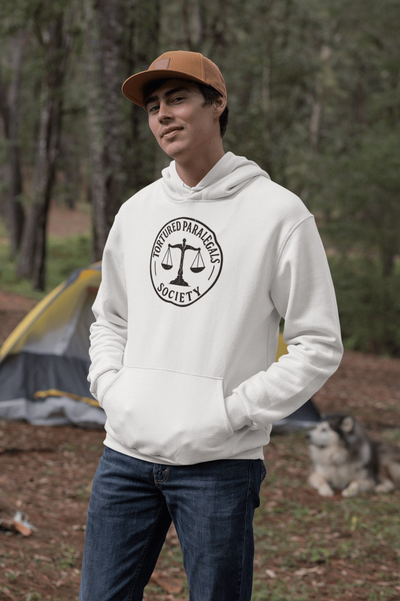 Tortured Paralegals Society Hoodie Legal Humor Graphic Sweatshirt - Inken Image